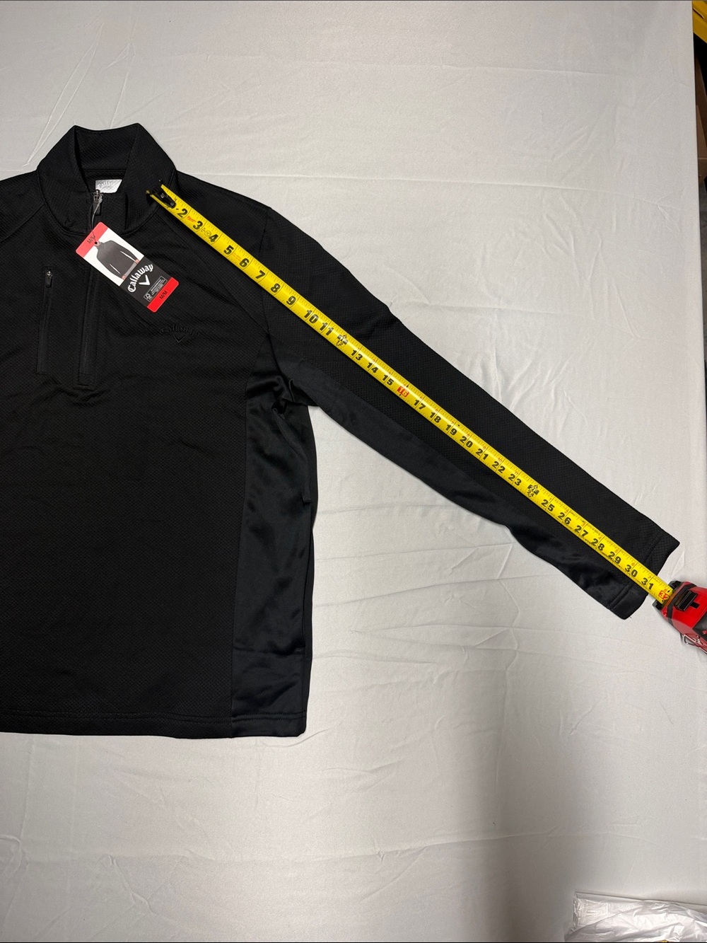 Men's Black Quarter-Zip Performance Jacket - Callaway NWT - Picture 8 of 10
